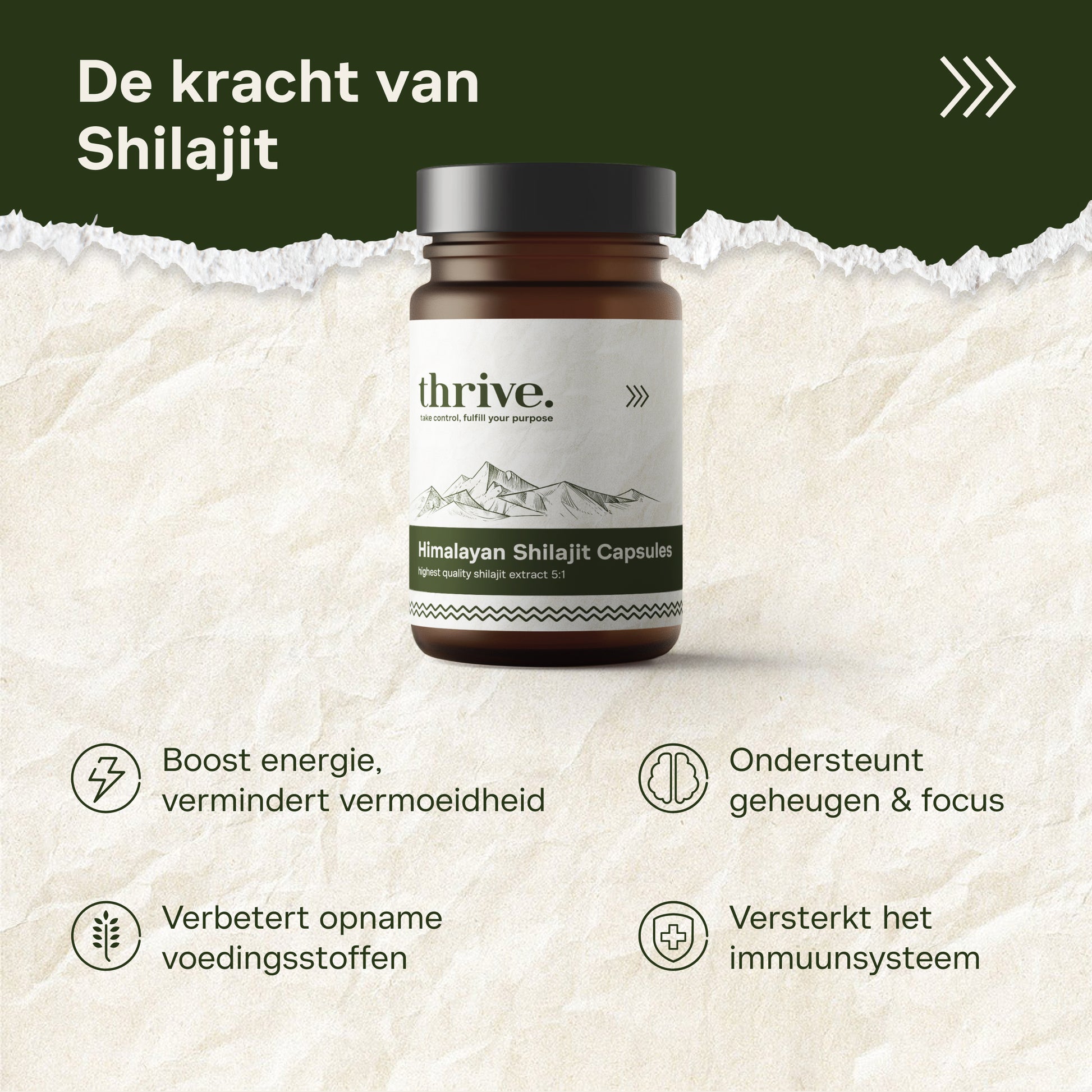 Shilajit Resin  - Shiajit Resin - Testosterone Booster - Fulvinezuur -Thrive Supplements